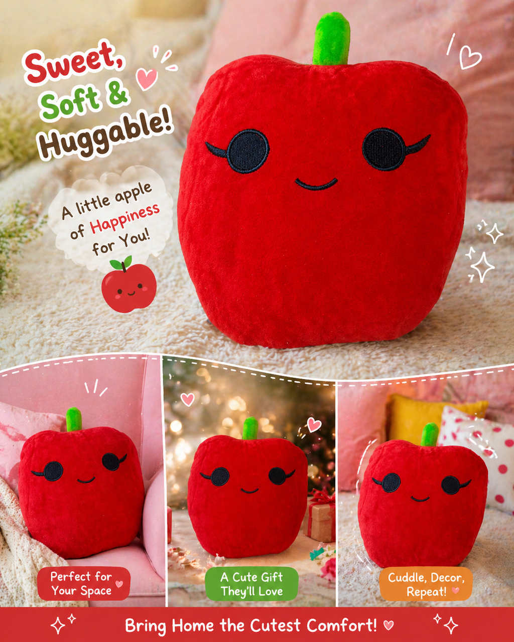 Fruit Shape Fully Stuffed Premium Soft Cushion Pillow for Kids|Birthday|Anniversary|Christmas|Diwali|Home Décor|Gift